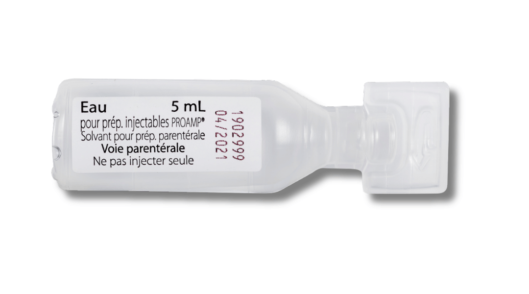 Eau pour préparations injectables PROAMP APP 5 mL (boîte de 50)